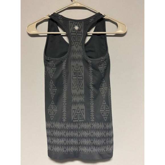 Athleta Grey Aztec Tribal‎ Racerback Tank Top Athletic Bra Liner Performance S - Picture 4 of 9